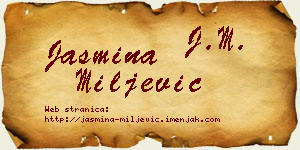 Jasmina Miljević vizit kartica
